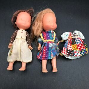 Vintage Set of 2 Holly Hobbie Dolls KTC American Greetings 1975 Made in Taiwan